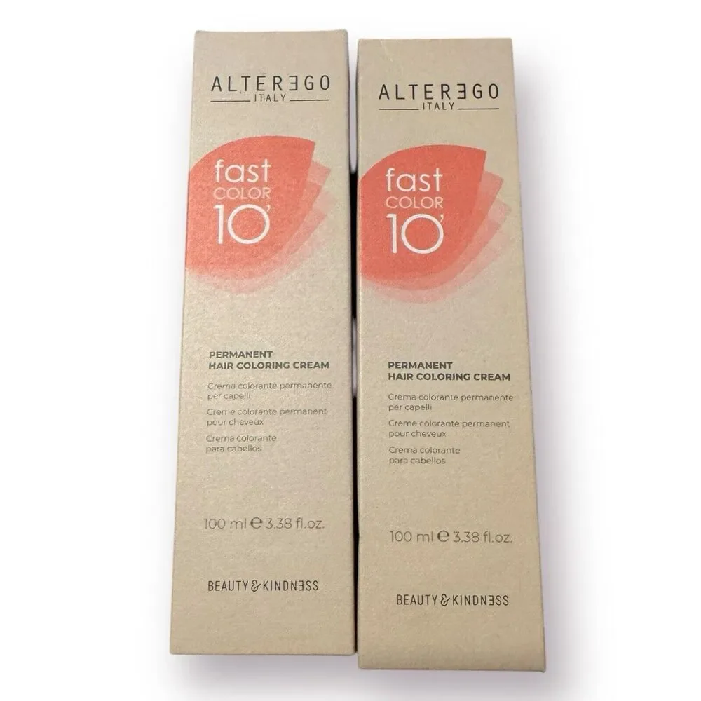 Alterego Fast Color 10 Permanent Hair Coloring Cream 3.38oz Blonde‎ Golden Brown